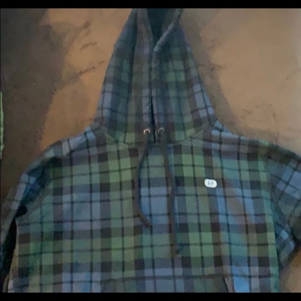 Abercrombie Cropped Plaid Sweatshirt